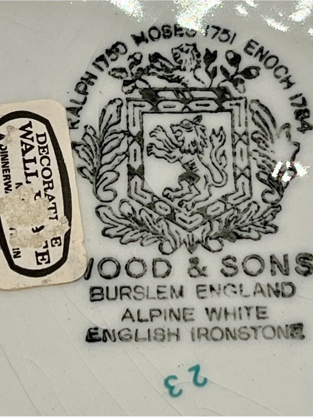 vintage decorative bird Wood & Sons England Plate D 10 Inches